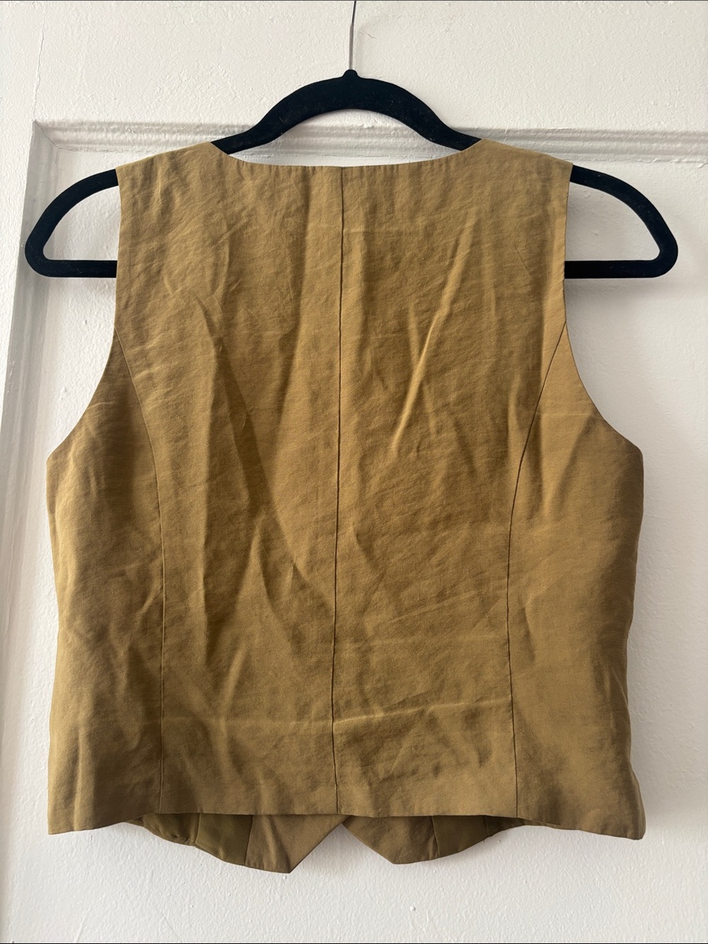 Madewell Olive Button-Front V-Neck Women’s Vest - Picture 4 of 4